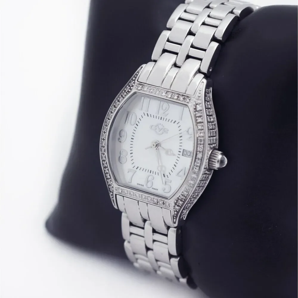 Gevril GV2 Luxury MOP Diamond Tonneau Swiss Made Watch
